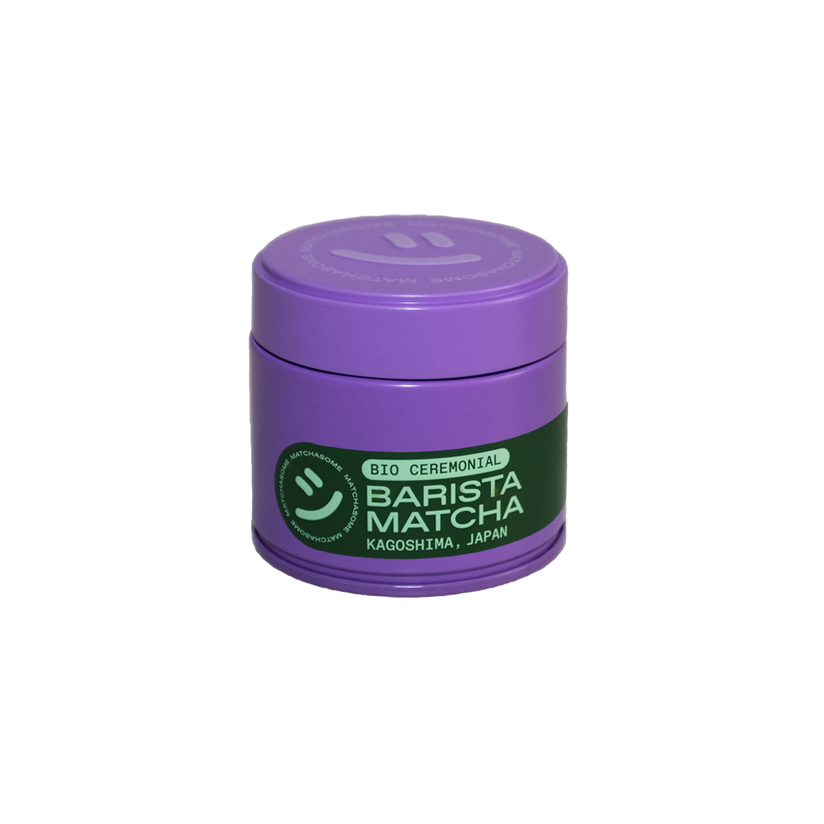 Der Matchasome Ceremonial Grade Barista Bio Matcha Tee in der 30g Dose für Matcha Latte