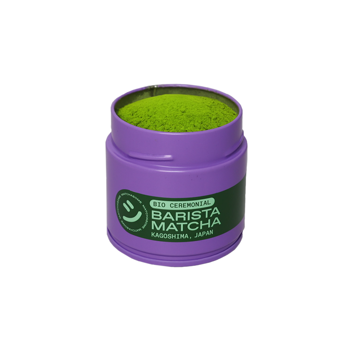 Der Matchasome Ceremonial Grade Barista Bio Matcha Tee in der 30g Dose für Matcha Latte.