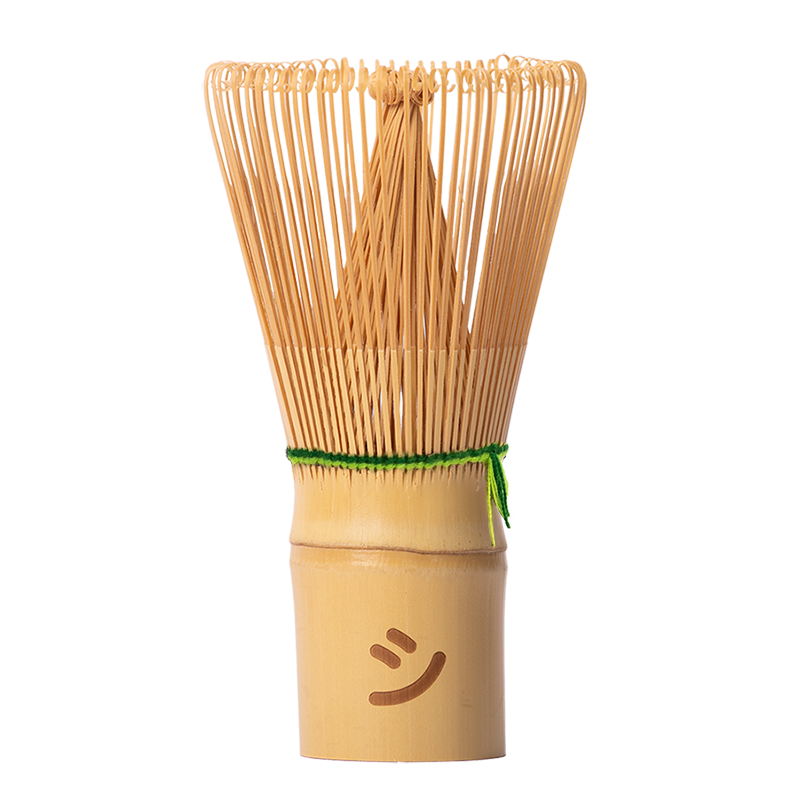 Bamboo Whisk with double green threads